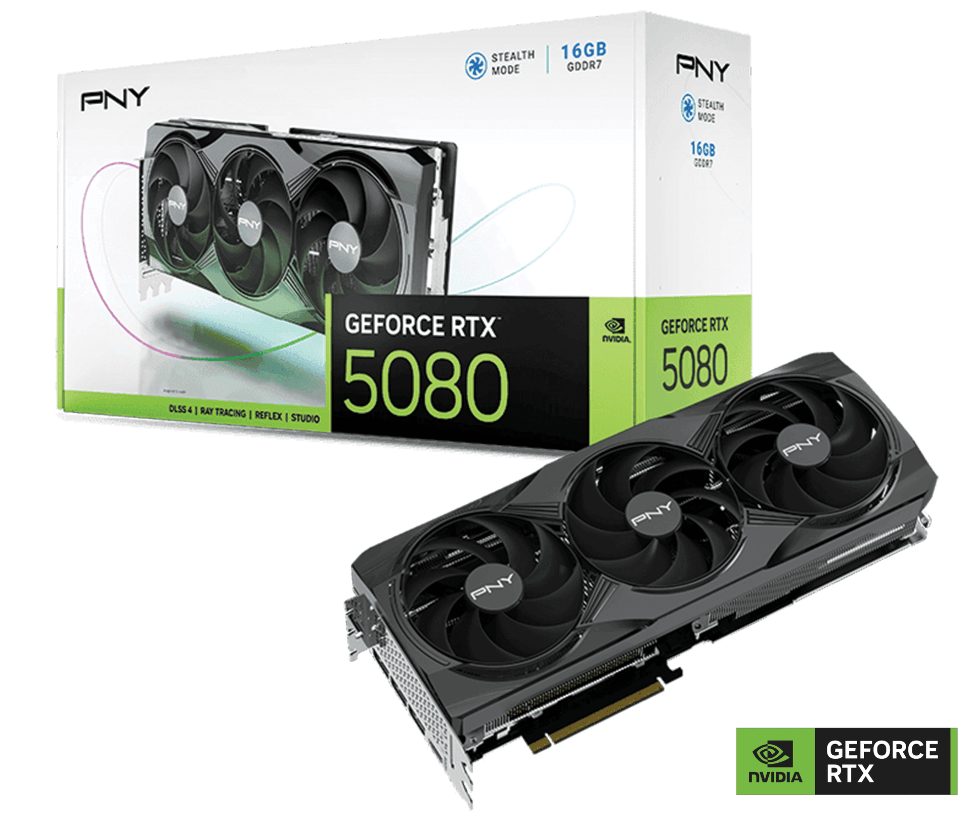PNY GeForce RTX 5080 Triple Fan 16GB DDR7 Graphics Card GPU, 10,752 CUDA Cores, Blackwell Architecture | VCG508016TFXPB1 – Buy Online