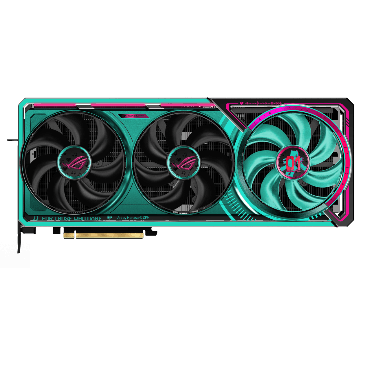 ASUS ROG Astral GeForce RTX 5080 16GB GDDR7 OC HATSUNE MIKU EDITION Graphics Card (GPU), 1801 AI TOPs, PCI Express 5.0, 30 Gbps 256-bit, 10752 CUDA Cores | 90YV0LV9-M0NM00 – Buy Online