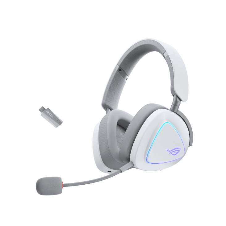 ASUS ROG Delta II Moonlight White Tri-Mode Wireless Gaming Headset, SpeedNova, 50mm Titanium Drivers, 110-Hour Battery, DualFlow Audio | 90YH03W0-BHUA10 – Buy Online