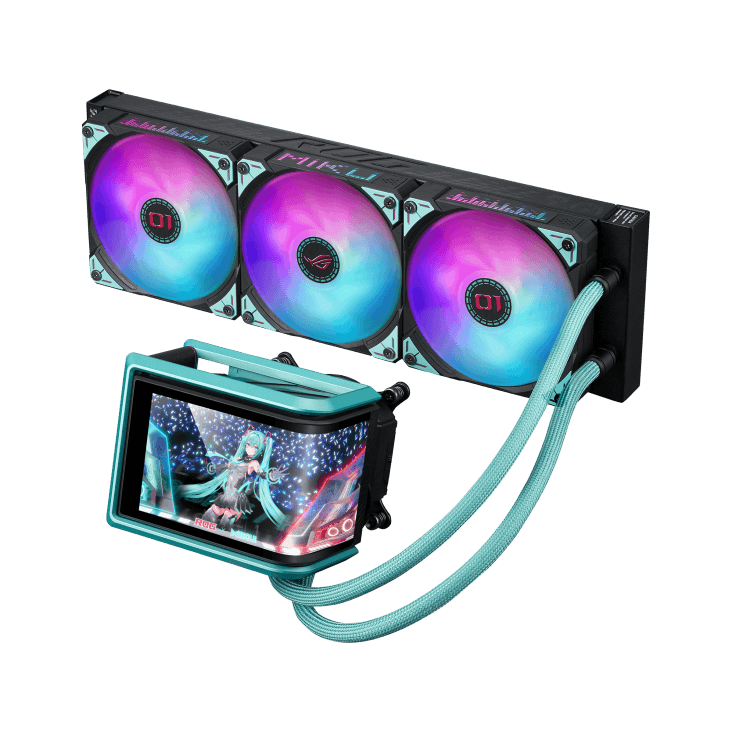 Asus ROG X Hatsune Miku Edition Gaming PC | Ryzen 9 9950X3D | RTX 5080 16GB OC Miku Edition | 32GB DDR5 | 1TB Gen5 - Type: Radiator