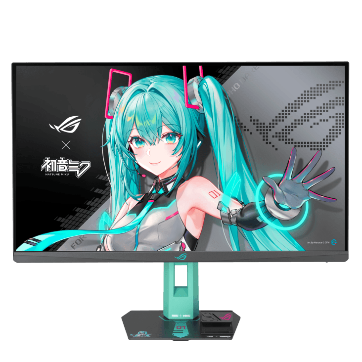 Asus ROG X Hatsune Miku Edition Gaming PC | Ryzen 9 9950X3D | RTX 5080 16GB OC Miku Edition | 32GB DDR5 | 1TB Gen5 - Type: Monitor