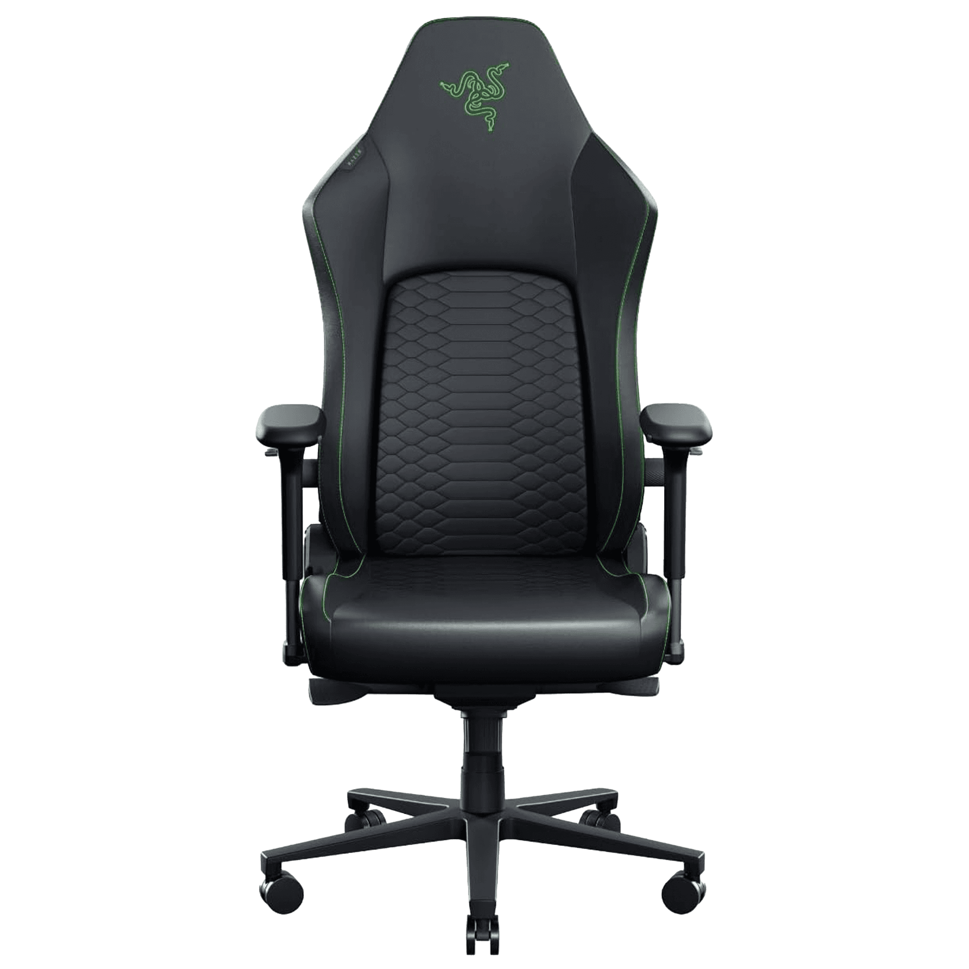 Razer Iskur V2 NewGen Ergonomic Gaming Chair, HyperFlex Lumbar Support, CoolTouch EPU Leather, 4D Armrests, 152° Recline, Head Cushion, Green | RZ38-04900700-R3G1 – Buy Online