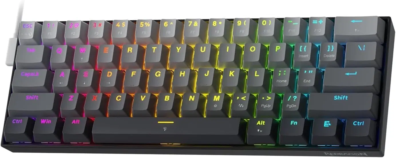 Redragon Fizz 60% Wired Mechanical Gaming Keyboard, 8K Polling Rate, Rapid Trigger Magnetic Switches, K617GGB-RGB-M Black | K617GGB-RGB-M – Buy Online