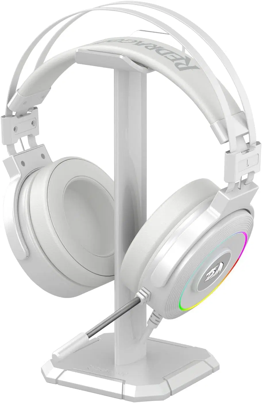 Redragon H320W-RGB LAMIA 2 White USB Gaming Headset, 7.1 Virtual Surround Sound, RGB with Included Stand | H320W-RGB – Buy Online