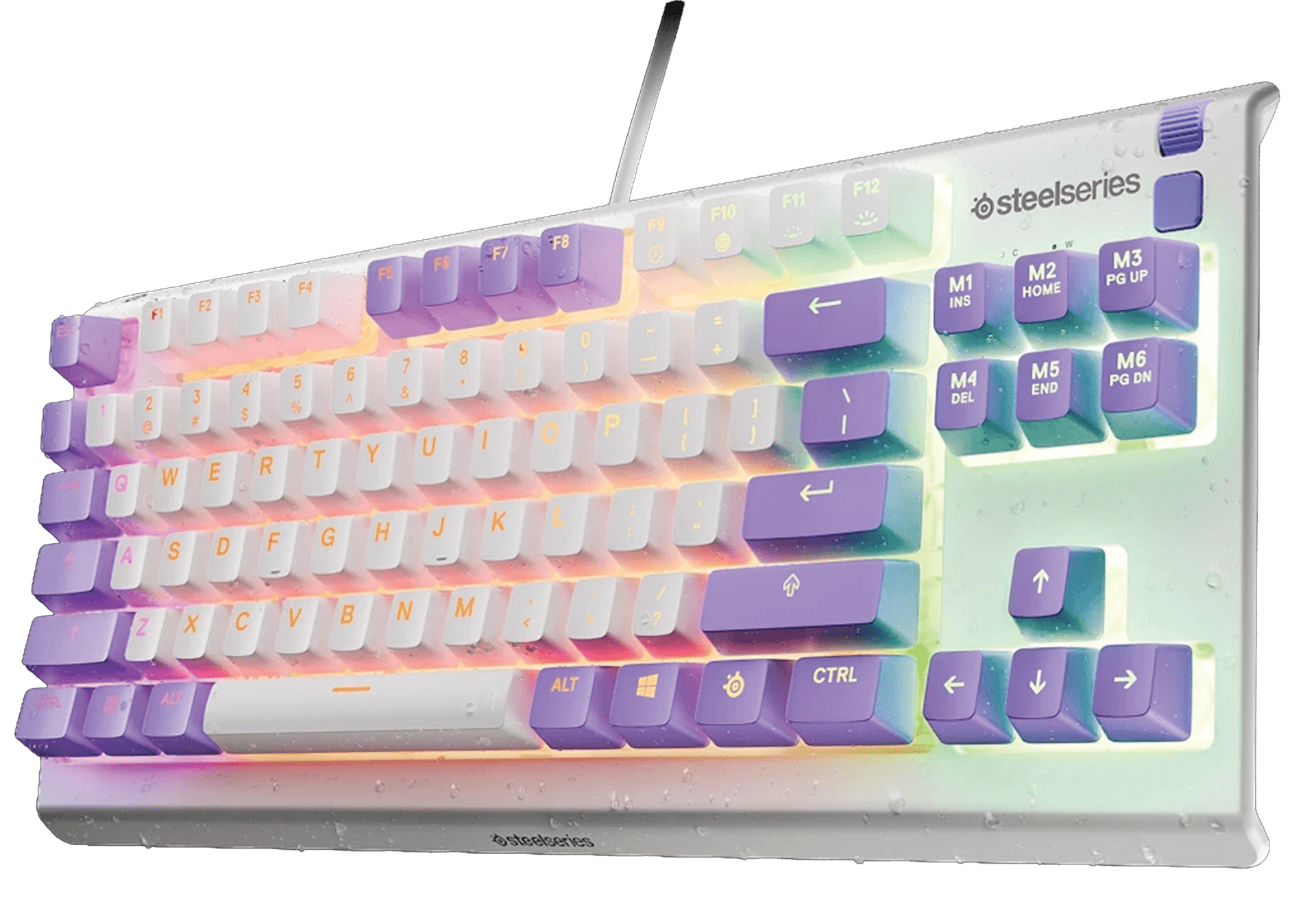 SteelSeries Apex 3 TKL Wired Limited Edition Amethyst Gaming Keyboard, Whisper-Quiet Switches, 8-Zone RGB, IP32 Water Resistant | 64951 – Buy Online