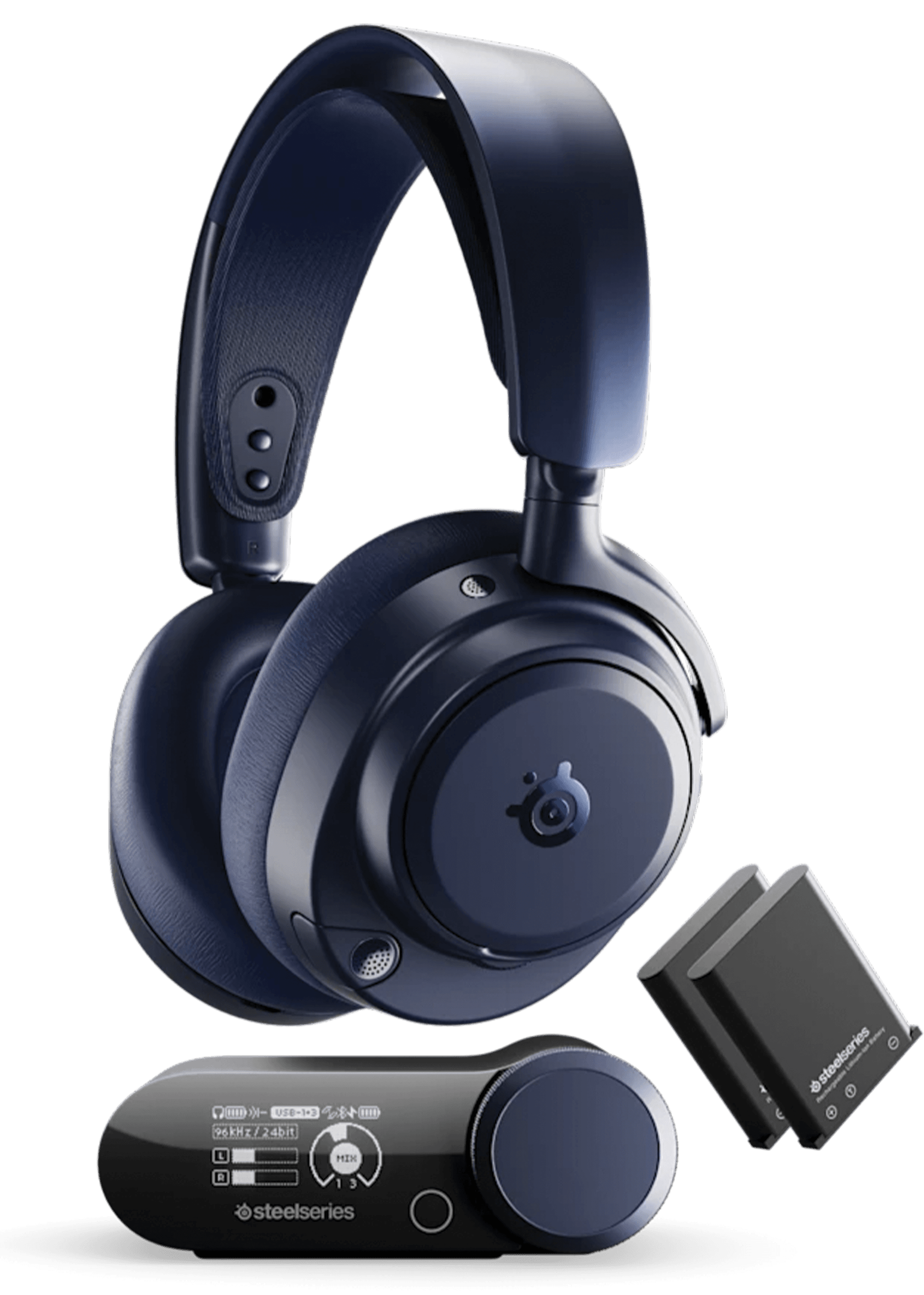 SteelSeries Arctis Nova Pro Wireless Omni Midnight Blue Gaming Headset, Hi-Res Audio, Active Noise Cancellation, OmniPlay, Infinite Power System, Midnight Blue | 61723 – Buy Online