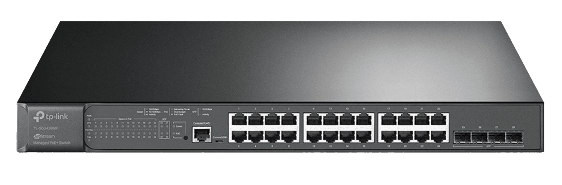 TP-Link JetStream TL-SG3428MP 28-Port Gigabit L2+ Managed Switch, 24-Port PoE+ (384W), Omada SDN | TL-SG3428MP – Buy Online