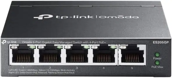 TP-Link Omada ES205GP 5-Port Gigabit Smart Managed PoE+ Switch, 65W PoE Budget, 4 PoE+ Ports | ES205GP – Buy Online