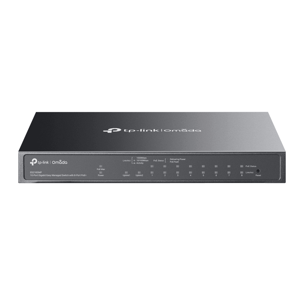 TP-Link Omada ES210GMP 10-Port Gigabit Easy Managed Switch, 8x PoE+ Ports |ES210GMP – Buy Online