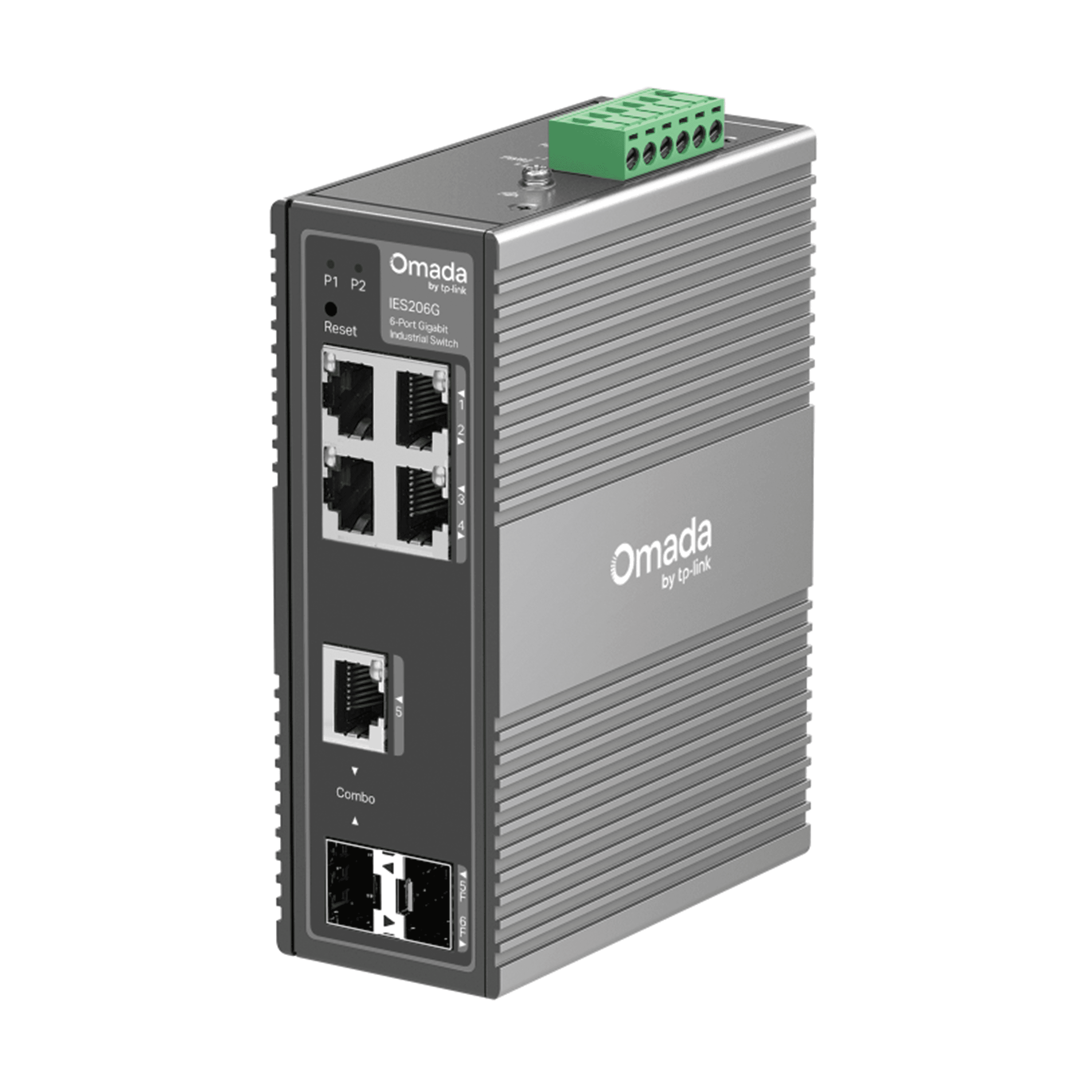 TP-Link Omada IES206G Industrial 6-Port Gigabit Easy Managed Switch, IP40 Rated, DIN-Rail/Wall Mount, -40°C to 75°C | IES206G – Buy Online