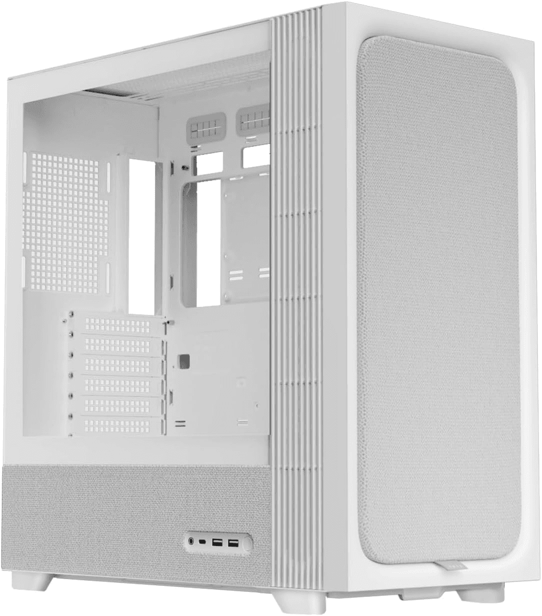 TRYX FLOVA F50 Mid-Tower Gaming Case, Premium ATX Chassis, High-Airflow Design & Optimized Cable Management, White | C-F500F-FM1E-G0W – Buy Online