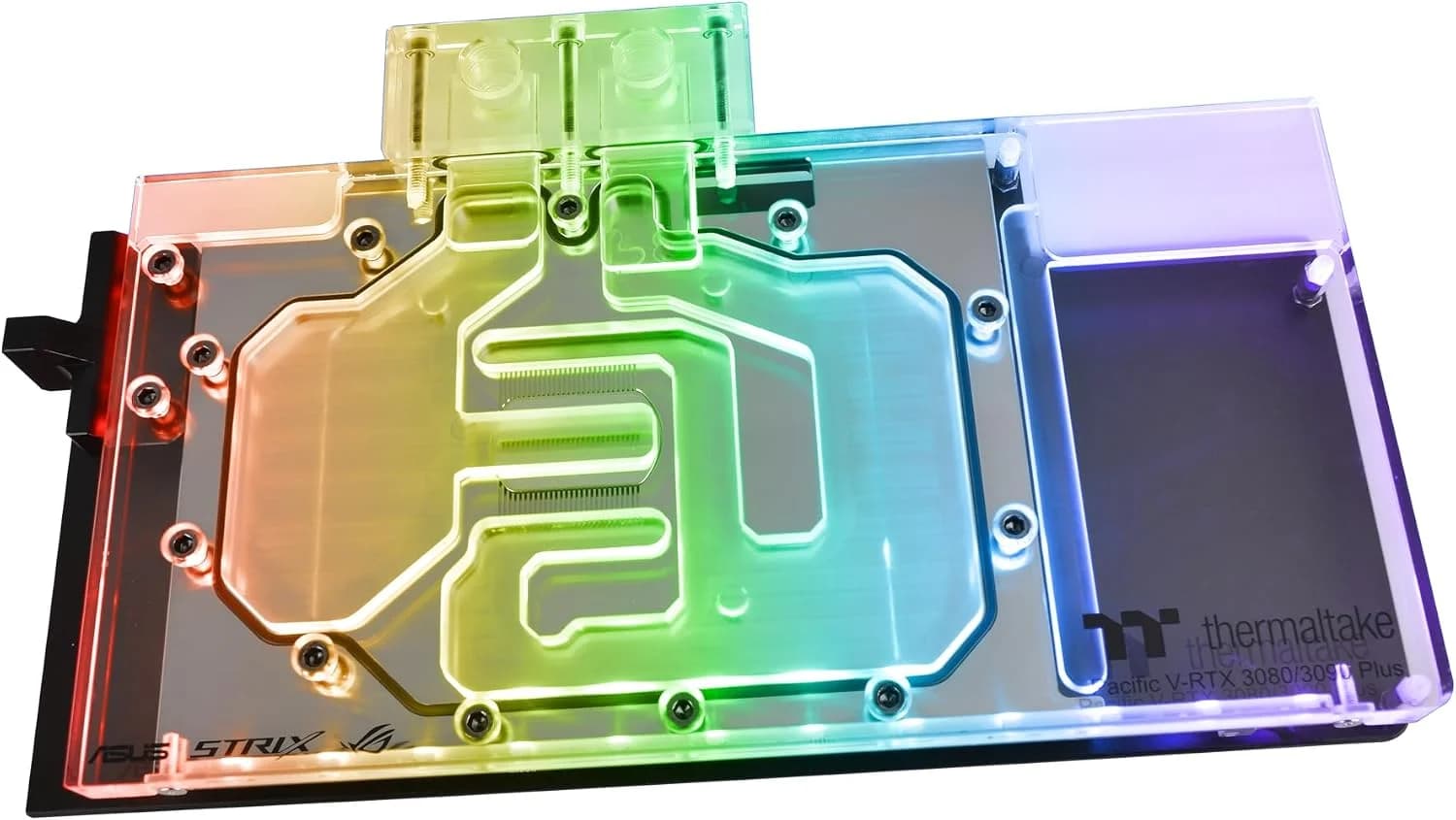 Thermaltake Pacific V-RTX 3080/3090 Plus GPU Water Block for ASUS ROG Strix RTX 3080/3090, Full-Cover CNC Mirror-Finished Copper Base, Aluminum Backplate, 5V ARGB & TT RGB PLUS | CL-W311-CU00SW-A – Buy Online