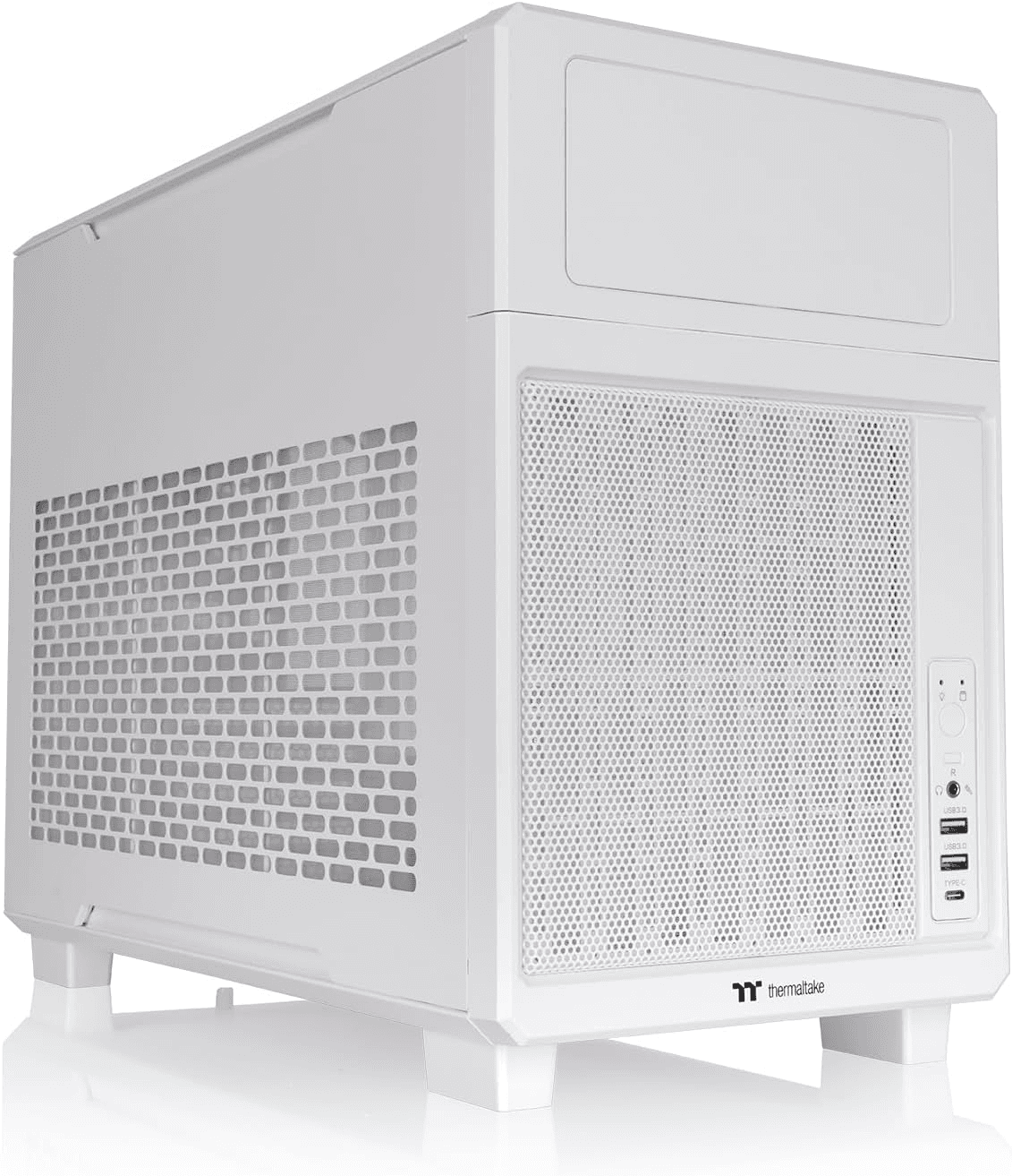 Thermaltake TR200 Micro-ATX PC Case, Premium SPCC Steel, Snow White Finish, Standard Fan Included, Compact Mid-Tower, Clean White | CA-11L-00S6NN-00 – Buy Online
