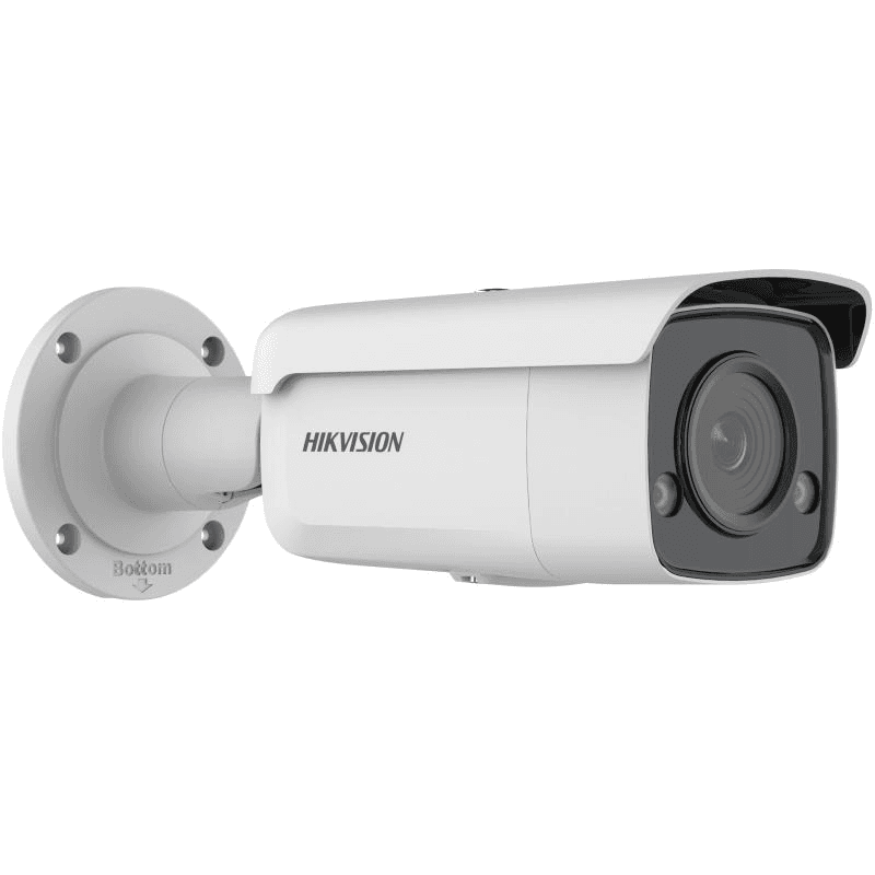 Hikvision 4 MP ColorVu Fixed Bullet Network Camera, 2.8mm Fixed Focal Lens,H.265+ Compression, 24/7 Colorful Imaging, 60m Light Range, MicroSD Slot, IP67, White | DS-2CD2T47G2H-LISU/SL(2.8MM