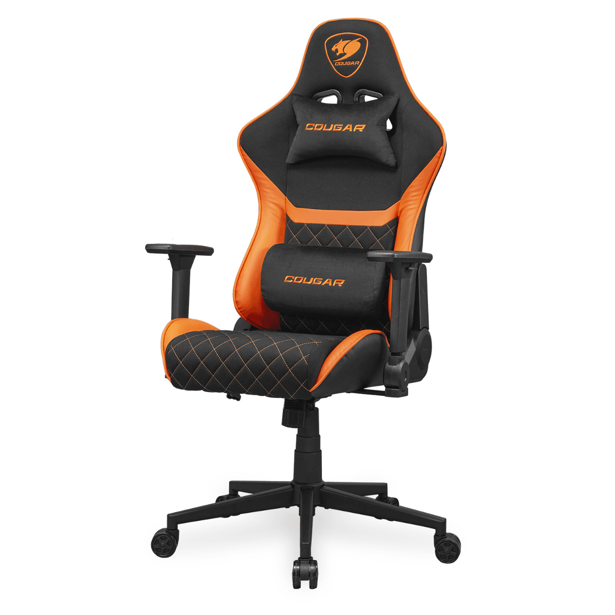 Cougar Cougar Armor One V2 F Gaming Chair, Woven Fabric Surface, 4D Folding Armrests, 155 Reclining, Piston Lift Height Adjustment, Up to 12kg Weight Support, Black / Orange | 3MA2FORB.0001 - product view 2 of 5