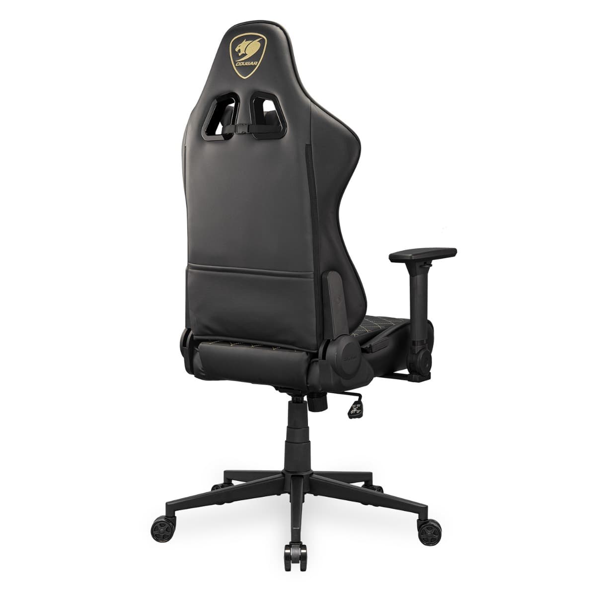 Cougar Cougar Armor One V2 Gold Gaming Chair, PVC Leather Surface, 4D Folding Armrests, 155?? Reclining, Piston Lift Height Adjustment, Up to 12kg Weight Support | 3MAO2GLB.0001 - product view 3 of 5