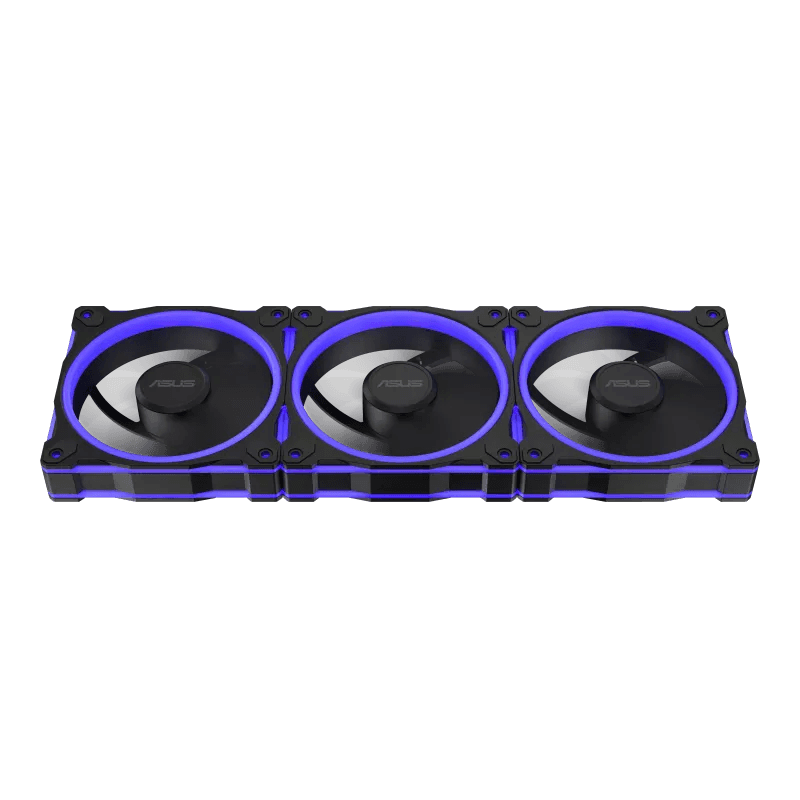 ASUS Prime MR120 ARGB 120mm Black Case Fan - Triple Pack, 1600 rpm (+/-10%) Speed, 58 CFM Airflow, 1.7 mm H2O Pressure, 21 dB(A) Noise Level, Black | 90DA00I0-B09020
