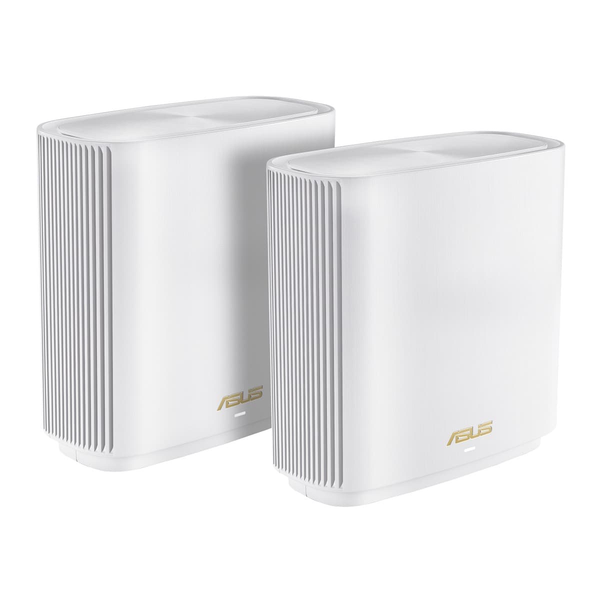 ASUS ZenWiFi XT9 2 PACK WHITE Mesh WiFi 6 System, Superior Whole-Home WiFi Support 160MHz Channel Expanded UNII-4 Spectrum Easy Setup & Management Flexible Backhaul Choice Ultra-fast Wired Connection | 90IG0740-MO3B40