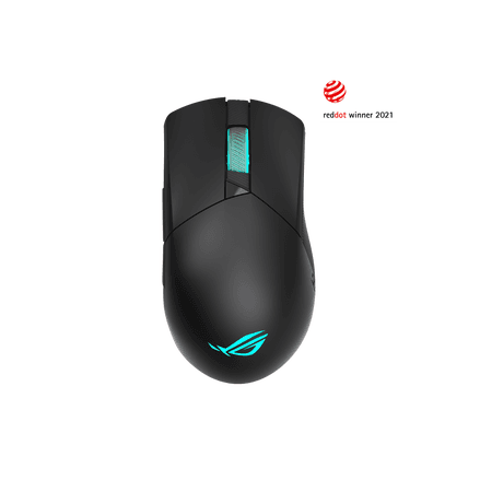 Asus ASUS P706 ROG Gladius III Optical Wireless Gaming Mouse, 19000 DPI, 400 IPS, 6 Programmable Buttons & Scroll Wheel, Black | 90MP0200-BMUA00 - product view 2 of 3