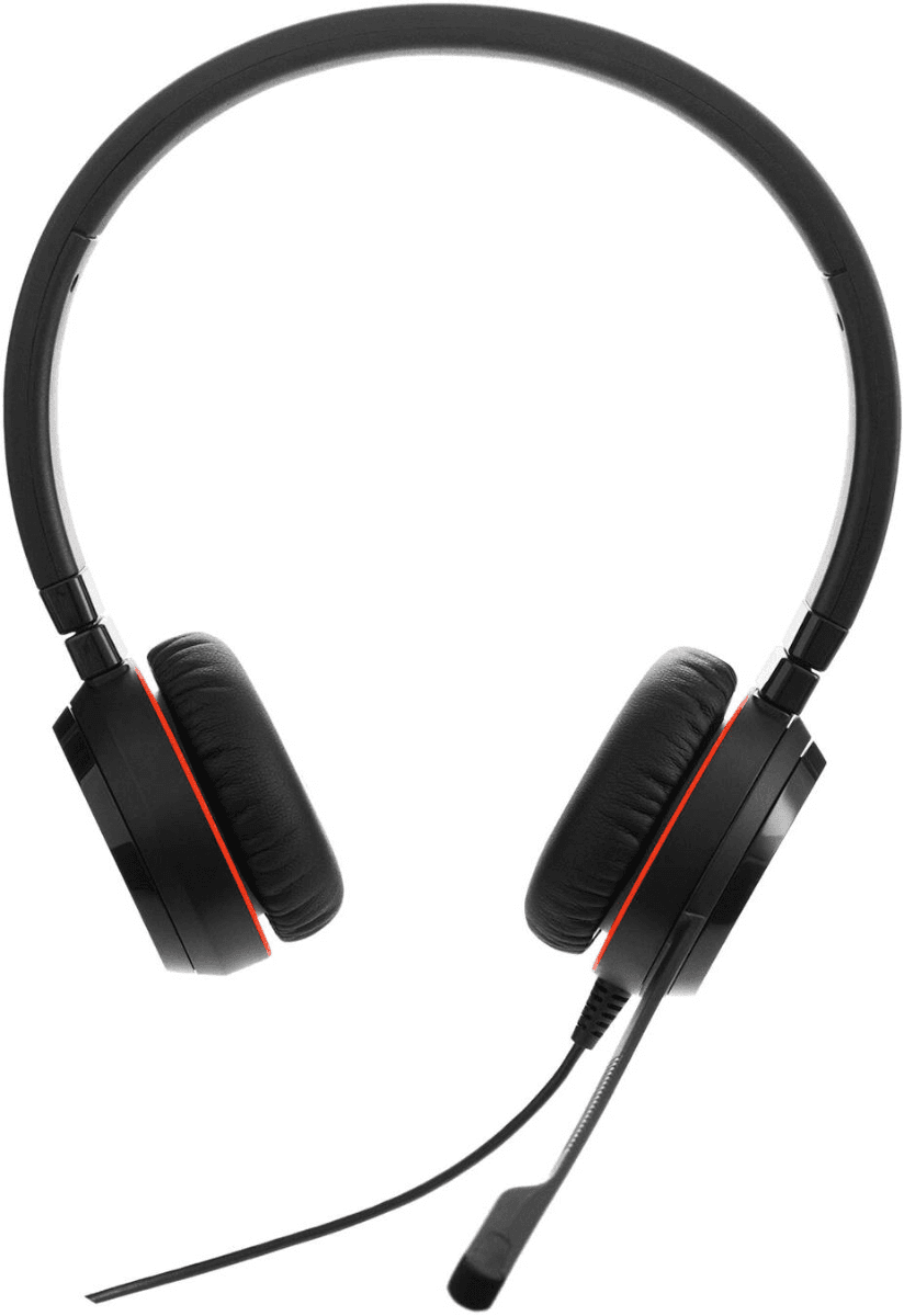 Jabra Evolve 30 II, Microsoft Teams Certified Stereo Headset with Call Control, Noise Cancelling Microphone, LED Indicators, Excellent Sound Quality, USB-C/A, Black| 5399-823-369