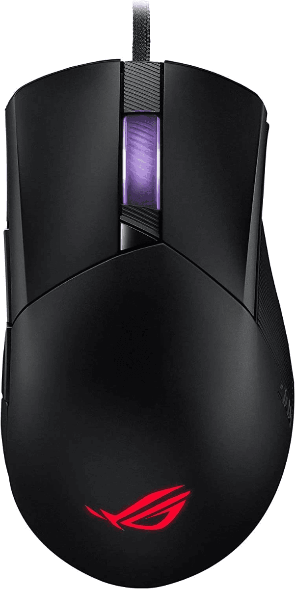 Asus Asus P514 Rog Gladius III Wired Gaming Mouse, 19000 Dpi Optical Sensor, 400 IPS Max Speed, 50G Acceleration, 1000 Hz, Micro Switch, 6 Programmable Buttons, Aura Sync, Black | 90MP0270-BMUA00 - product view 2 of 2