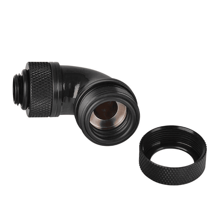 Thermaltake Thermaltake Pacific G14 PETG Tube 90-Degree Compression 16mm OD Black CL-W097-CA00BL-A - product view 2 of 2