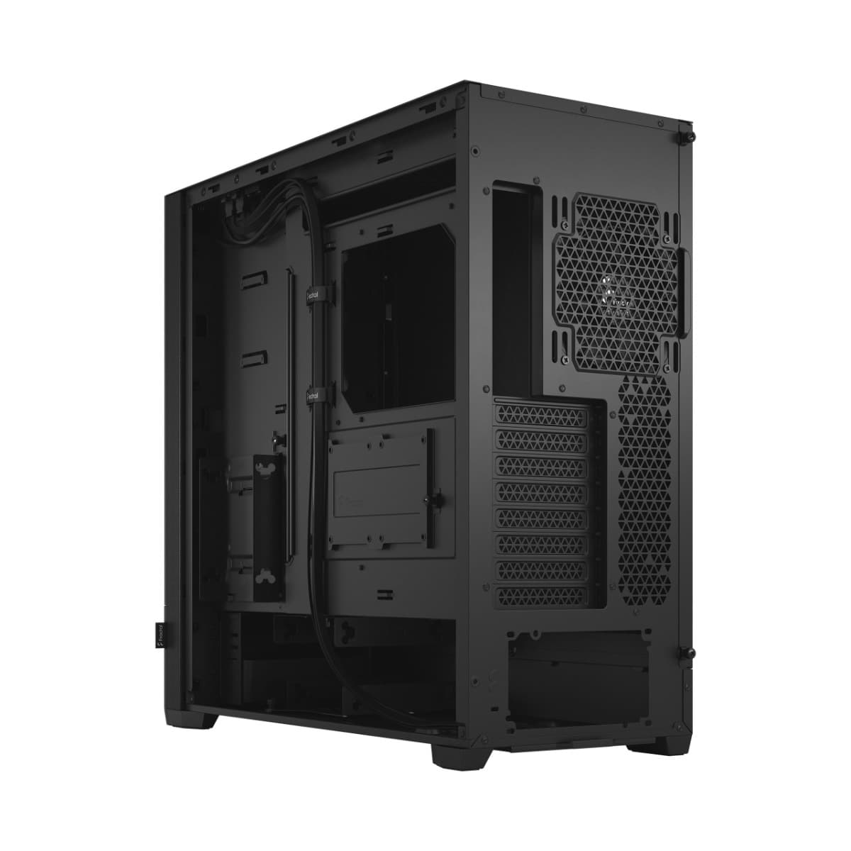 Fractal Design Fractal Design Pop XL Silent Mid-Tower Case, Up to 360mm & 6x120mm Fan Support, Hidden Compartment, Boosting Airflow, USB-C I/O Panel, Black Silent | FD-C-POS1X-02 - product view 3 of 12