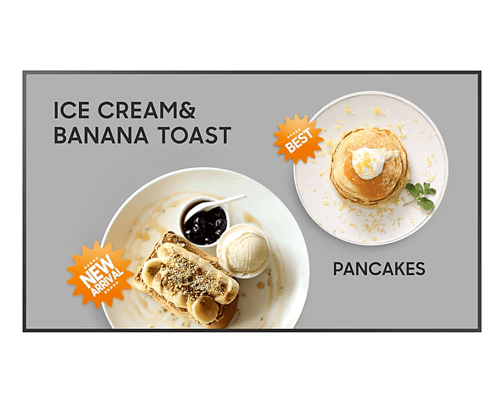 SAMSUNG Samsung 32 Inch Professional Ultra Slim Smart Signage QMC, 1,920 x 1,080 IPS Panel, 8ms Response Time, 72% (NTSC) Gamut, Tizen 7.0 OS, 8GB Flash Memory, Non-glare | LH32QMCEPGCXEN - Size: 32 Inches