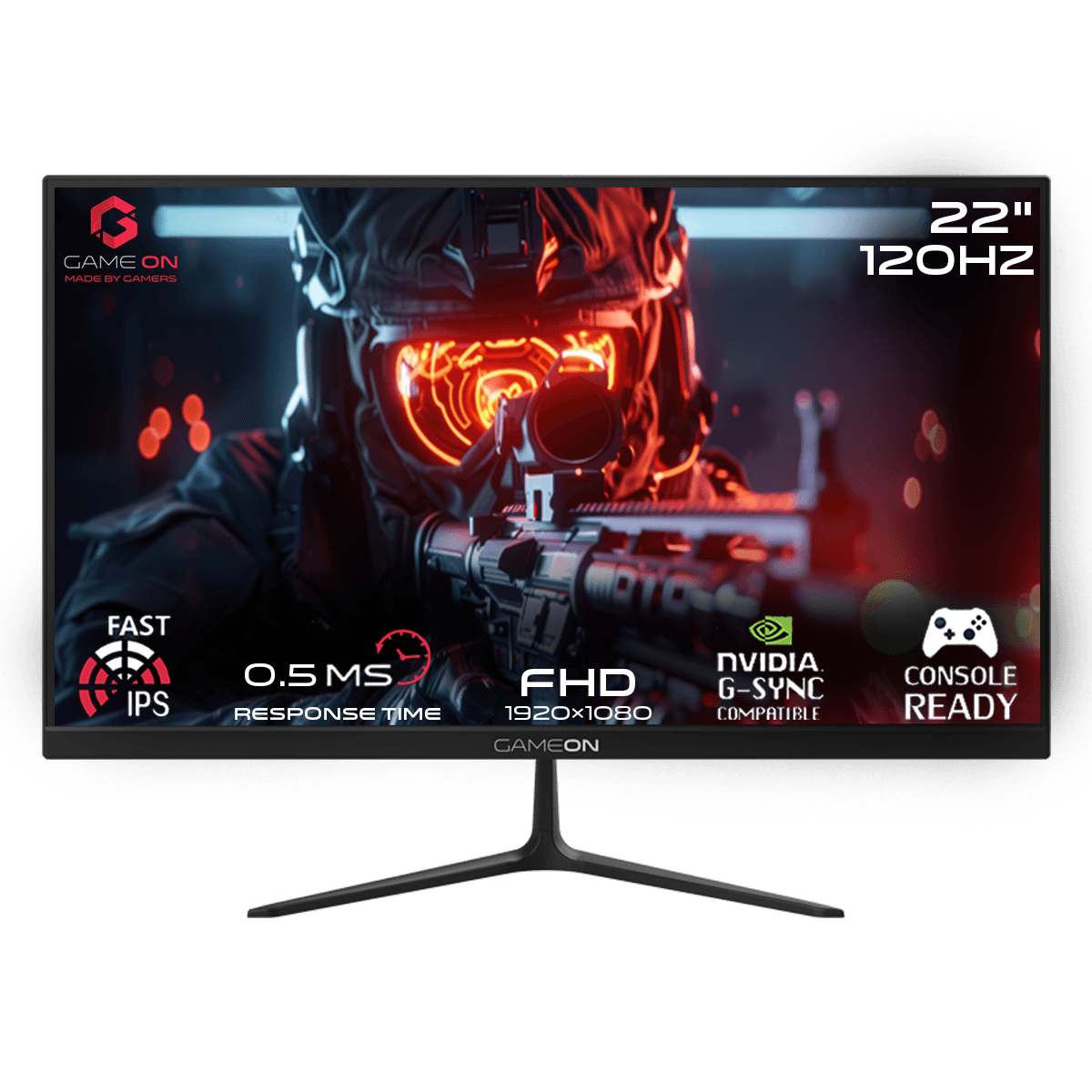 GAMEON GOES22FHD120IPS 22" FHD, 120Hz, MPRT 0.5ms, HDMI 2.1, Fast IPS Gaming Monitor (Support PS5) - Black – Buy Online