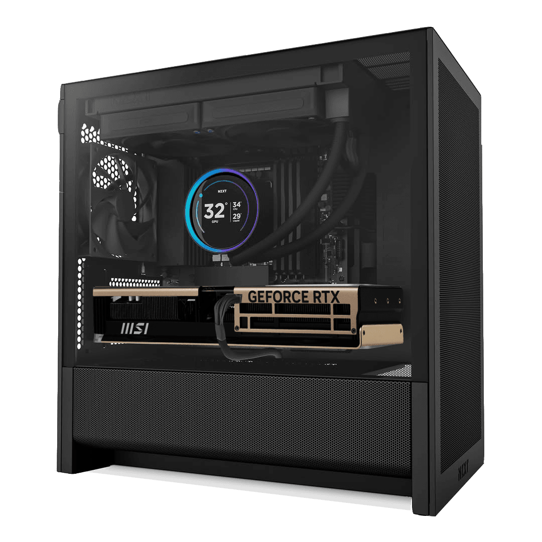 Mini High-End Gaming PC: AMD Ryzen 7 9800X3D + MSI 5080 Inspire 3X OC 16GB GDDR7, 32GB DDR5 6000MHz RGB, 1TB PCIe 4.0 NVMe SSD, 240mm LCD AIO, 1000W Gold ATX 3.1 PSU, WiFi 7, NZXT H3 Flow Black – Buy Online