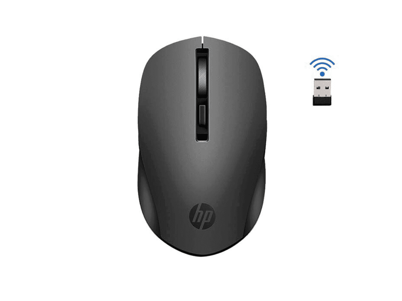 HP S1000 Plus Wireless USB Mouse, 2.4GHz Wireless Dongle, Up to 1600 DPI, Optical Sensor, Ambidextrous Design, Silent Clicks, Black | 7YA12PA – Buy Online