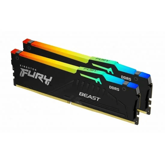 Kingston FURY Beast RGB 64GB (2x32GB) KF560C30BBAK2-64 DDR5 6000MT/s Memory DIMM - Black – Buy Online