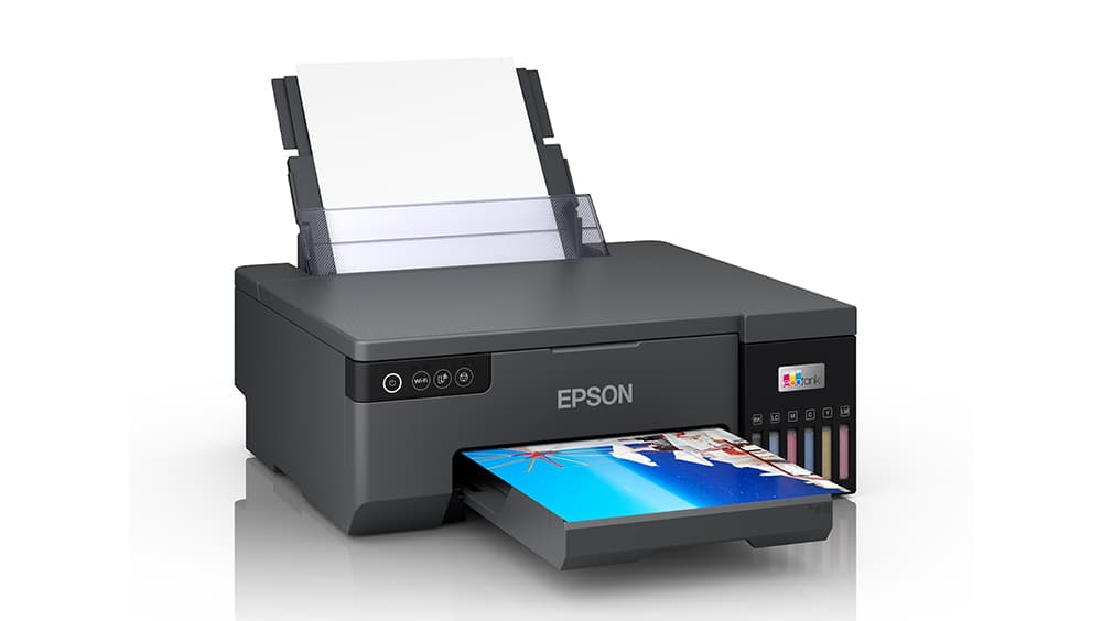 EATON EPSON EcoTank L8050 High Volume 6 Colour A4 Photo Printer, Print 10x15cm Borderless Photos, 5.760 x 1.440 DPI Resolution, 22 ppm Print Speed, Black | C11CK37405 - product view 1 of 3