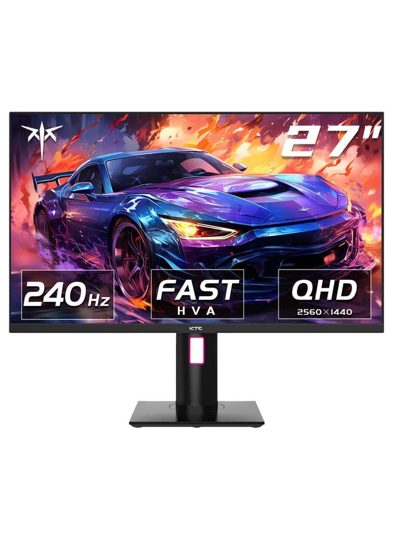 KTC 27GS950 Gaming Monitor, 27" Fast HVA Display, QHD Resolution, 240Hz Refresh Rate, 1ms Response Time, AMD FreeSync & G-Sync Compatible, 16.7m Color Support, Black