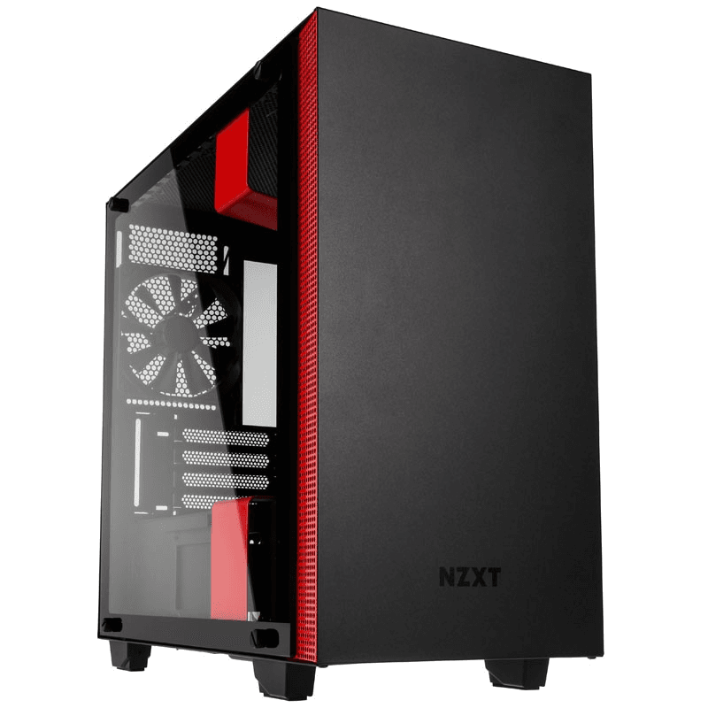 NZXT NZXT H400i Micro-ATX Computer Case (Matte Black+Red | CA-H400W-BR - product view 1 of 1