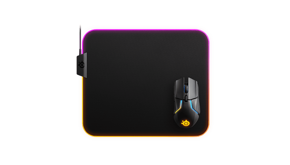 Steel Series SteelSeries QcK Prism Cloth Micro Woven Cloth Mousepad with Game-Enhancing Illumination, Medium: 1.6???m (5.2???ft.) - product view 2 of 3