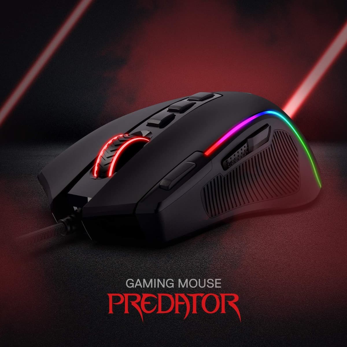 Redragon Redragon, Predator Wired Gaming Mouse, Black, M612-RGB - product view 3 of 4