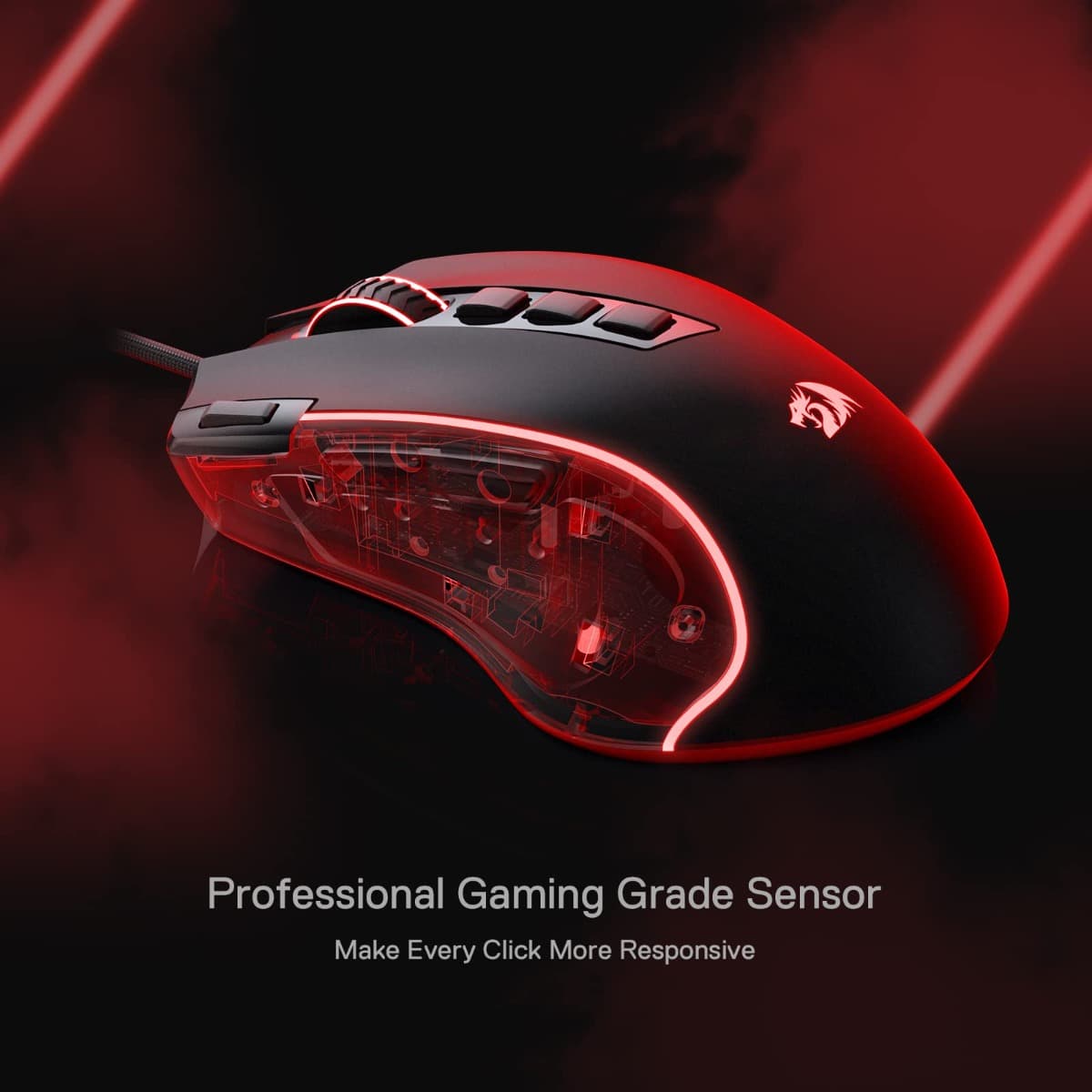 Redragon Redragon, Predator Wired Gaming Mouse, Black, M612-RGB - product view 2 of 4