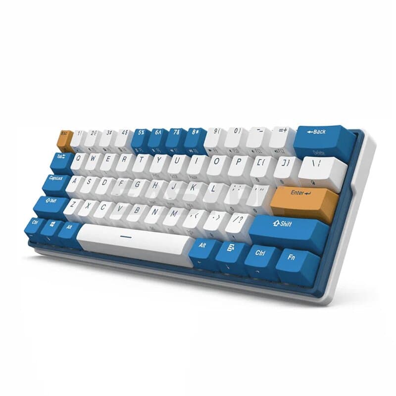 ROYAL KLUDGE ROYAL KLUDGE RK61 Plus 60% Wireless Tri-mode Mechanical Gaming Keyboard, Brown Switch, Klein Blue | RK61PLUS-WHIT-C - product view 3 of 3