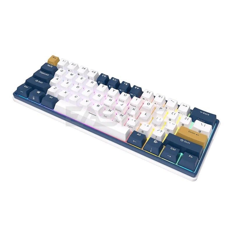 ROYAL KLUDGE ROYAL KLUDGE RK61 Plus 60% Wireless Tri-mode Mechanical Gaming Keyboard, Brown Switch, Klein Blue | RK61PLUS-WHIT-C - product view 1 of 3