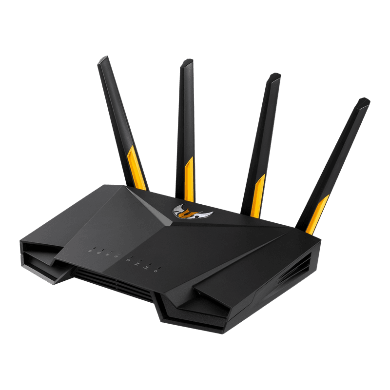 Asus ASUS TUF Gaming AX3000 V2 Dual Band WiFi 6 Gaming Router with Mobile Game Mode, 2.4GHz / 5GHz Bands, 3000 Mbps Speed, 2.5Gbps Port, Wi-Fi 6, AiProtection Pro Network Security, Black | 90IG0790-MU9B00 - product view 2 of 4