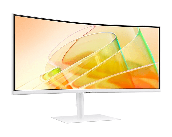 SAMSUNG S65TC ViewFinity S6 34" Inch Curved Monitor, UWQHD (3,440 x 1,440), VA Panel, 100Hz Refresh Rate, 5ms Response Time, 1000R Curvature, Thunderbolt 4, HDR10, Ethernet (LAN), Built-In Speaker, KVM Switch, FreeSync Technology, White | LS34C650TAMXUE
