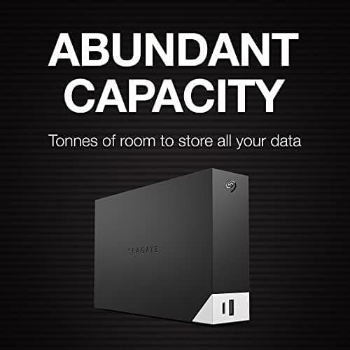 Seagate Seagate One Touch 12TB Desktop External Hard Drive, With Built-In Hub, USB-C and USB 3.0 Port, Seagate Toolkit Backup Software Included, Compatible with Windows and Mac, Black | STLC12000400 - product view 3 of 7