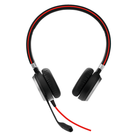 Jabra Jabra Evolve 40 MS Stereo W46N Wired Professional Headset, USB-A, 3.5mm Jack, Noise-cancelling microphone, Powerful 40mm speakers, Connect to 1 device, Great for stationary work, Microsoft Teams | 6399-829-109 - product view 1 of 3