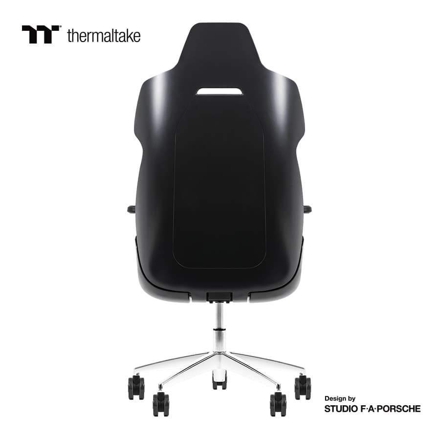Thermaltake Thermaltake Argent E700 Real Leather Gaming Chair, Design by Studio F. A. Porsche, 4D Adjustable Armrests, Wire-Control Mechanism, 4 Gas Lift-Storm Black - product view 3 of 6