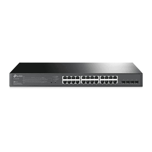 tp-link tp-link TL-SG2428P JetStream 28-Port Gigabit Smart Switch with 24-Port PoE+, 24?? gigabit PoE+ ports and 4?? gigabit SFP Slots provide high-speed connections, Integrated into Omada SDN - product view 2 of 3