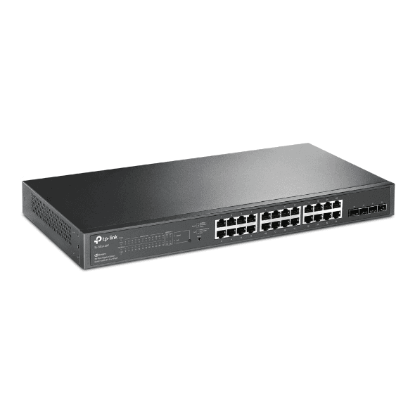 tp-link tp-link TL-SG2428P JetStream 28-Port Gigabit Smart Switch with 24-Port PoE+, 24?? gigabit PoE+ ports and 4?? gigabit SFP Slots provide high-speed connections, Integrated into Omada SDN - product view 3 of 3