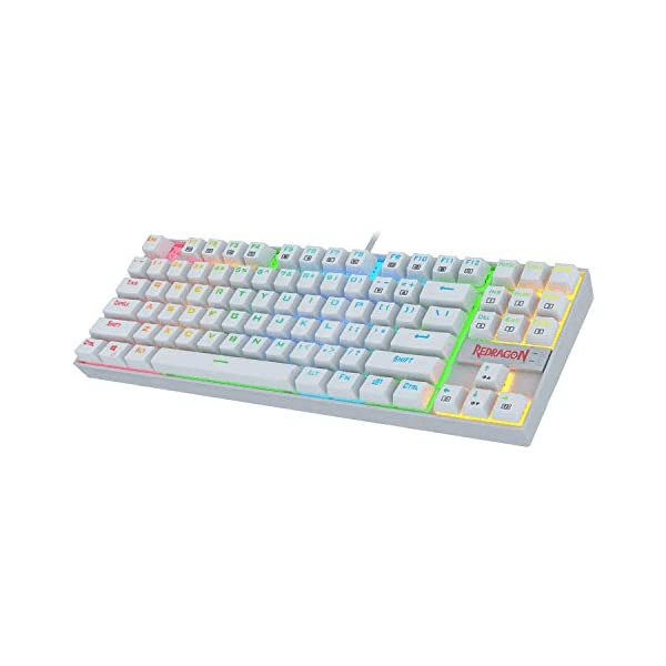 Redragon REDRAGON KUMARA K552W-RGB-1 BLUE-SWITCH WHITE COLOR 60% MECHANICAL CHROMA RGB GAMING KEYBOARD - product view 1 of 2