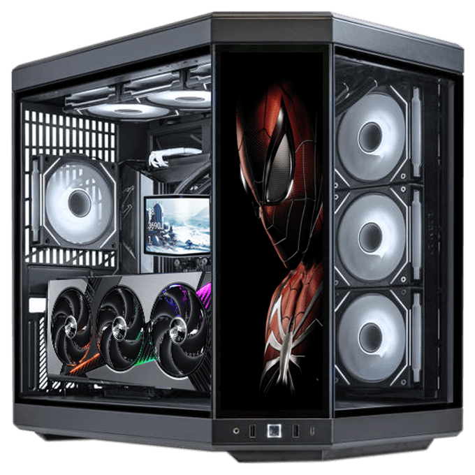 AMD 9950X3D X 5090 Gaming and Rendering PC, AMD Ryzen 9 9950X3D, RTX 5090 32GB SOC Edition, 64GB (2x32GB) 6000MHz, 5TB (990 Pro 1TB + M480 Pro 4TB), TRYX Panorama 360 AMOLED Liquid Cooler, 1300W – Buy Online