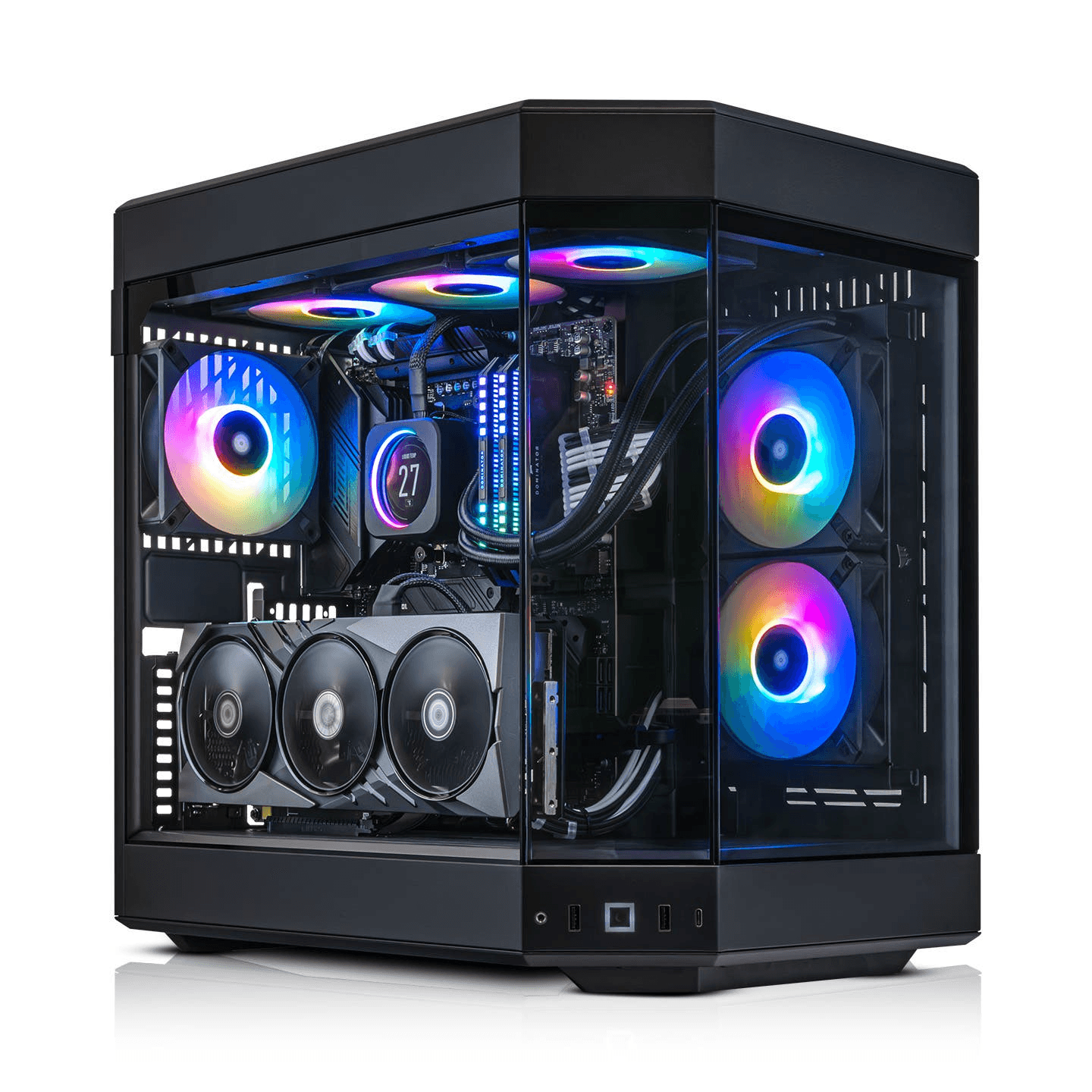 Nanotech AI Workstation & Gaming PC: Core i9-14900K, RTX 5070 Ti 16GB, 32GB DDR5, 1TB NVMe, 850W Platinum - product view 1 of 1